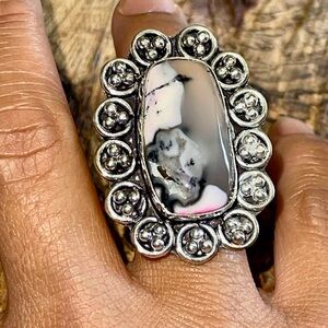 Dendritic Agate Ring Size 7 1/4